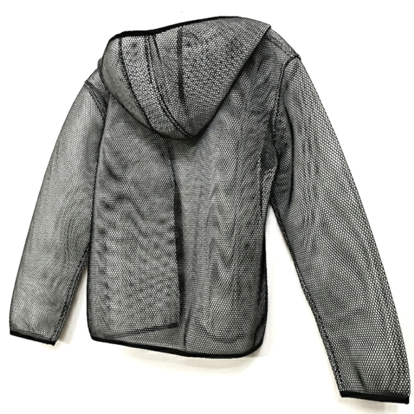 Nwot Tonia Debellis Designer Longsleeve Mesh Hooded Zip Front Jacket - Picture 13 of 16